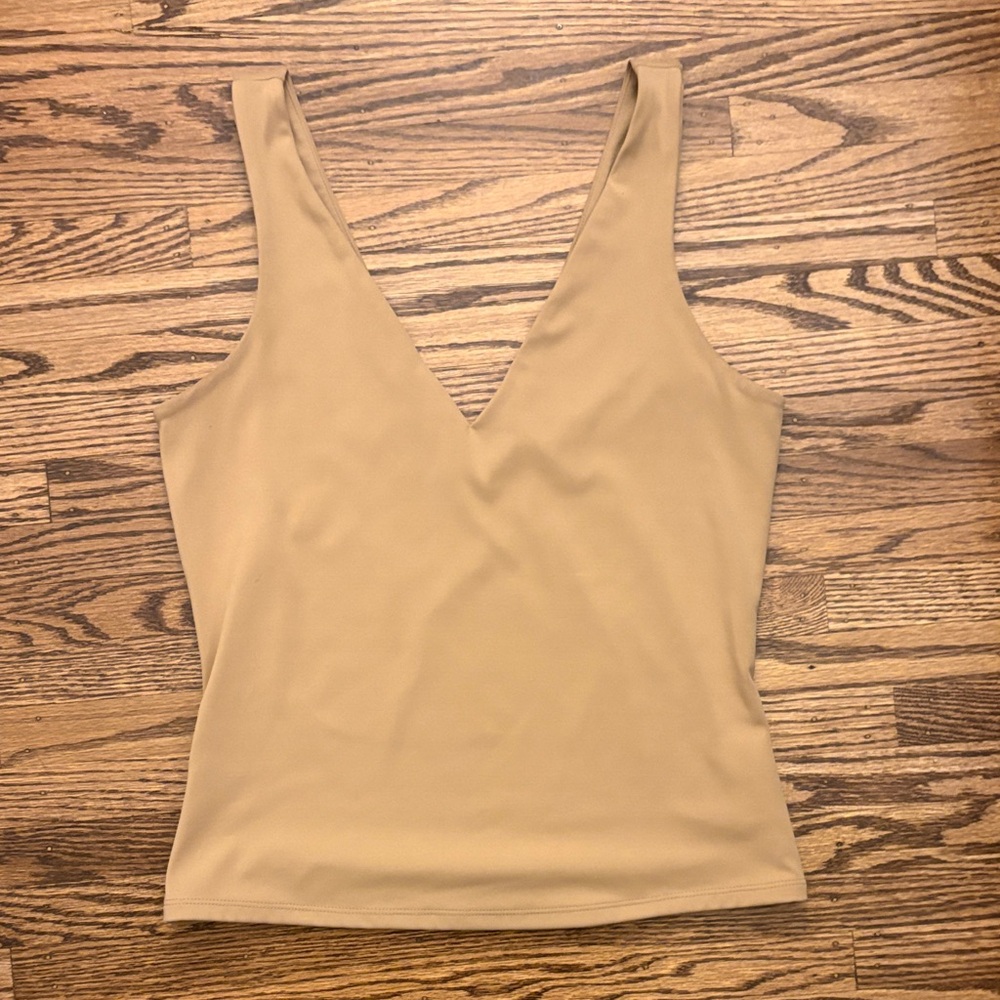 Express V-Neck Tan Women's Top M